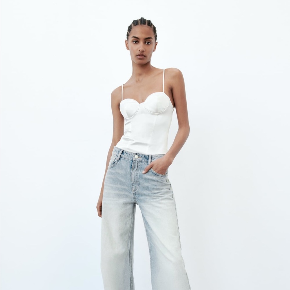 Corset satin bodysuit Zara